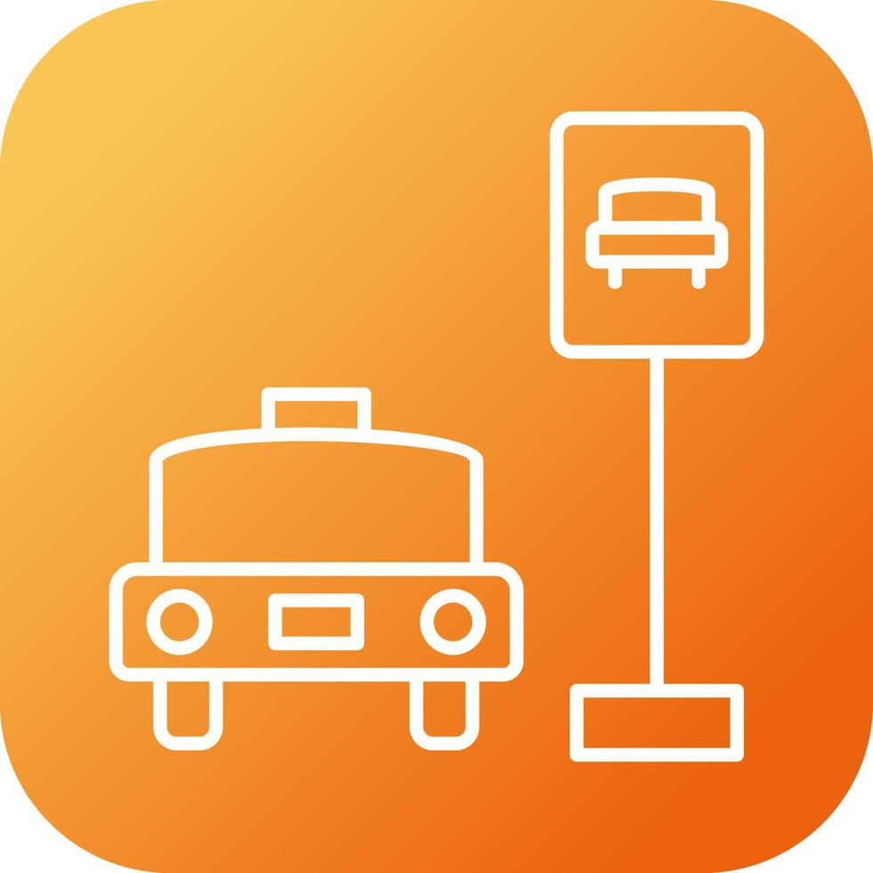 Taxi Stand Vector Icon