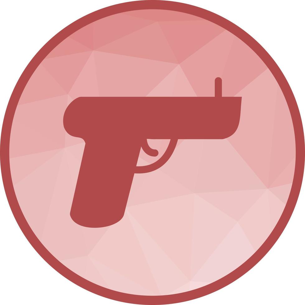 Toy Gun Low Poly Background Icon vector