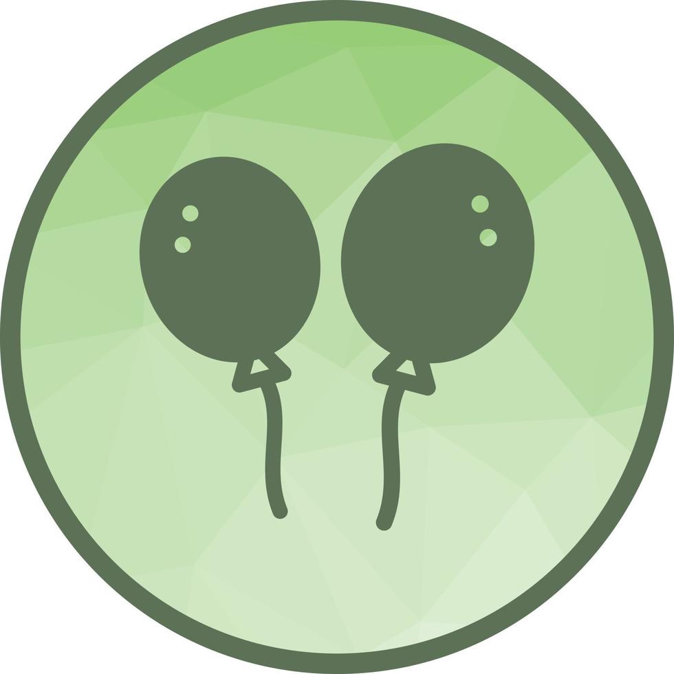 Balloons Low Poly Background Icon vector