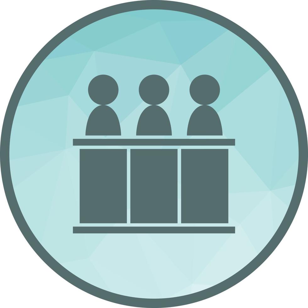 Panel of judges Low Poly Background Icon vector
