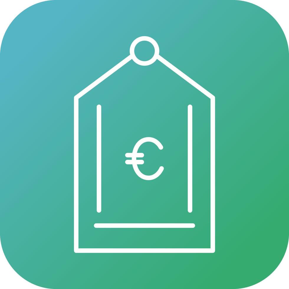 icono de vector de etiqueta euro