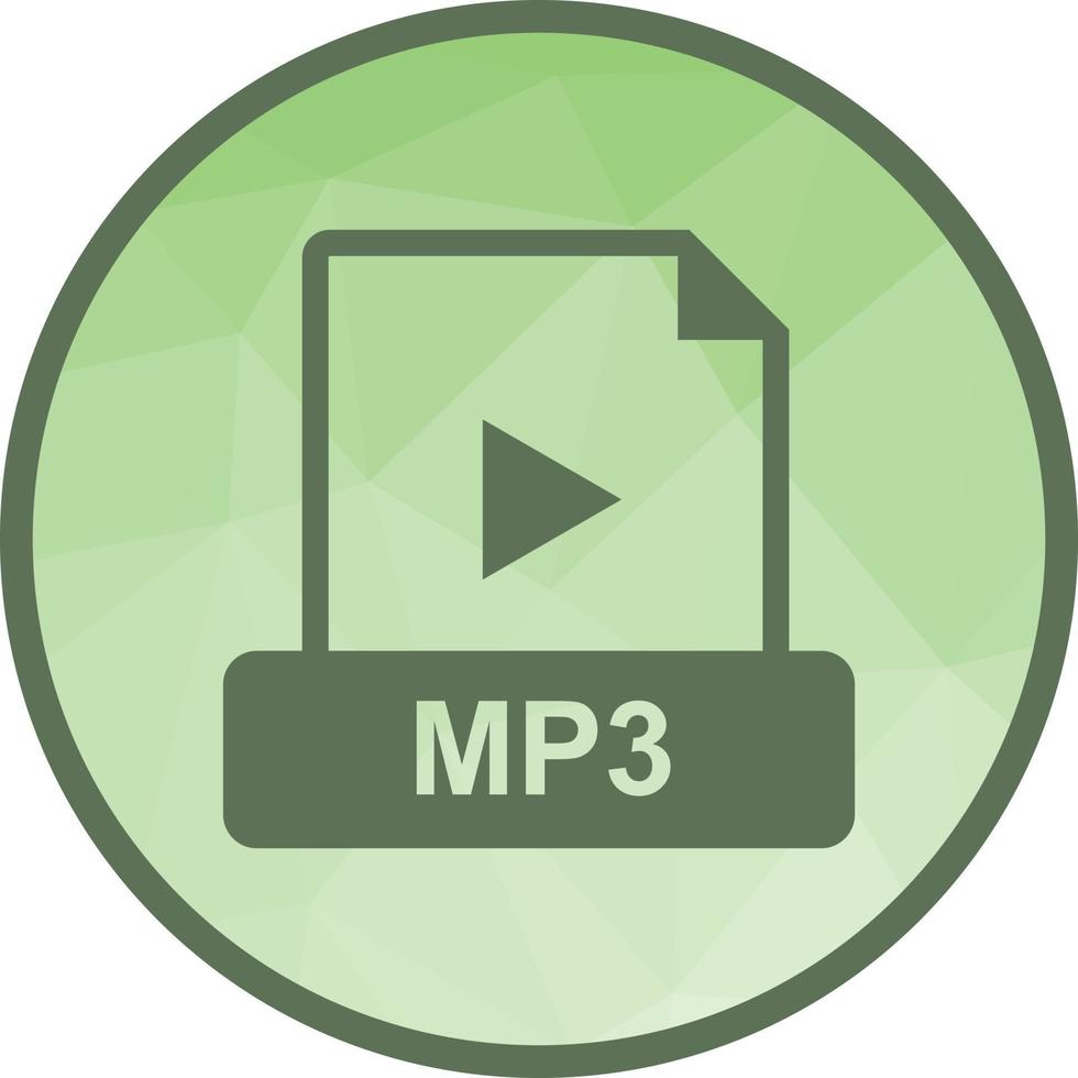 icono de fondo de baja poli mp3 vector