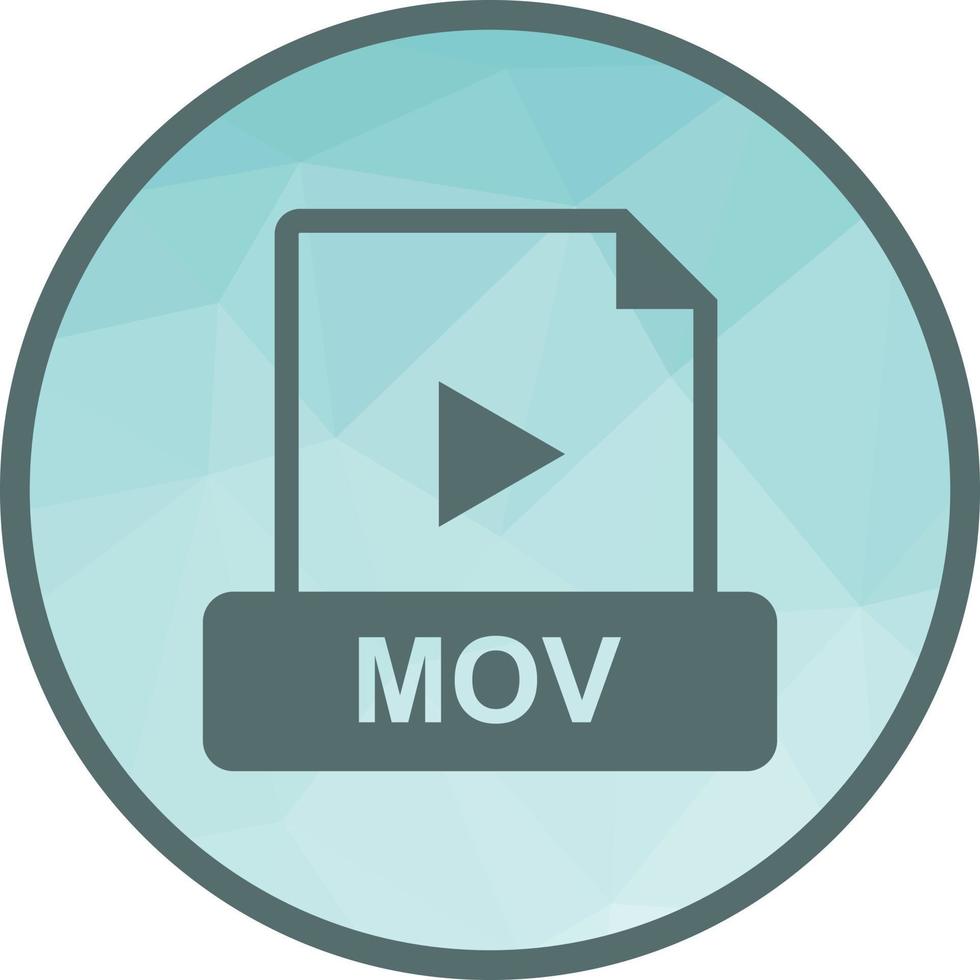 MOV Low Poly Background Icon vector