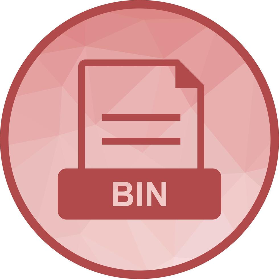 BIN Low Poly Background Icon vector