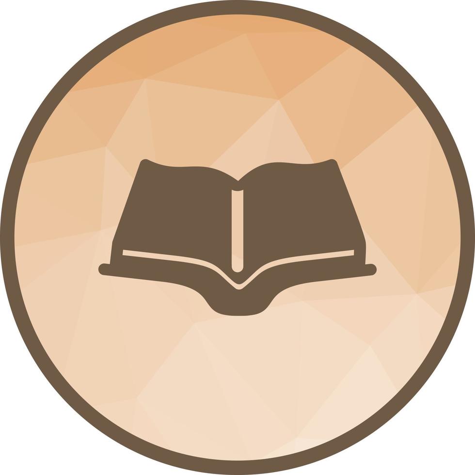 Open Book Low Poly Background Icon vector