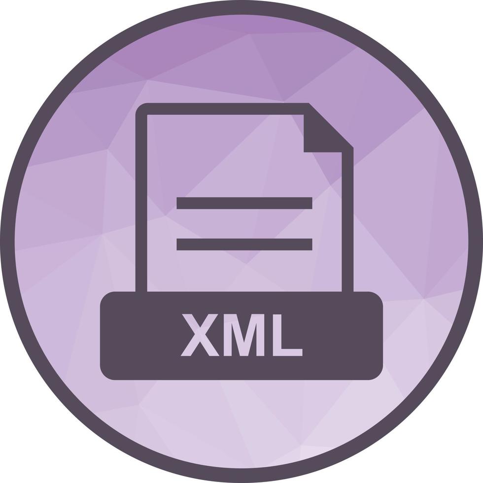 XML Low Poly Background Icon vector