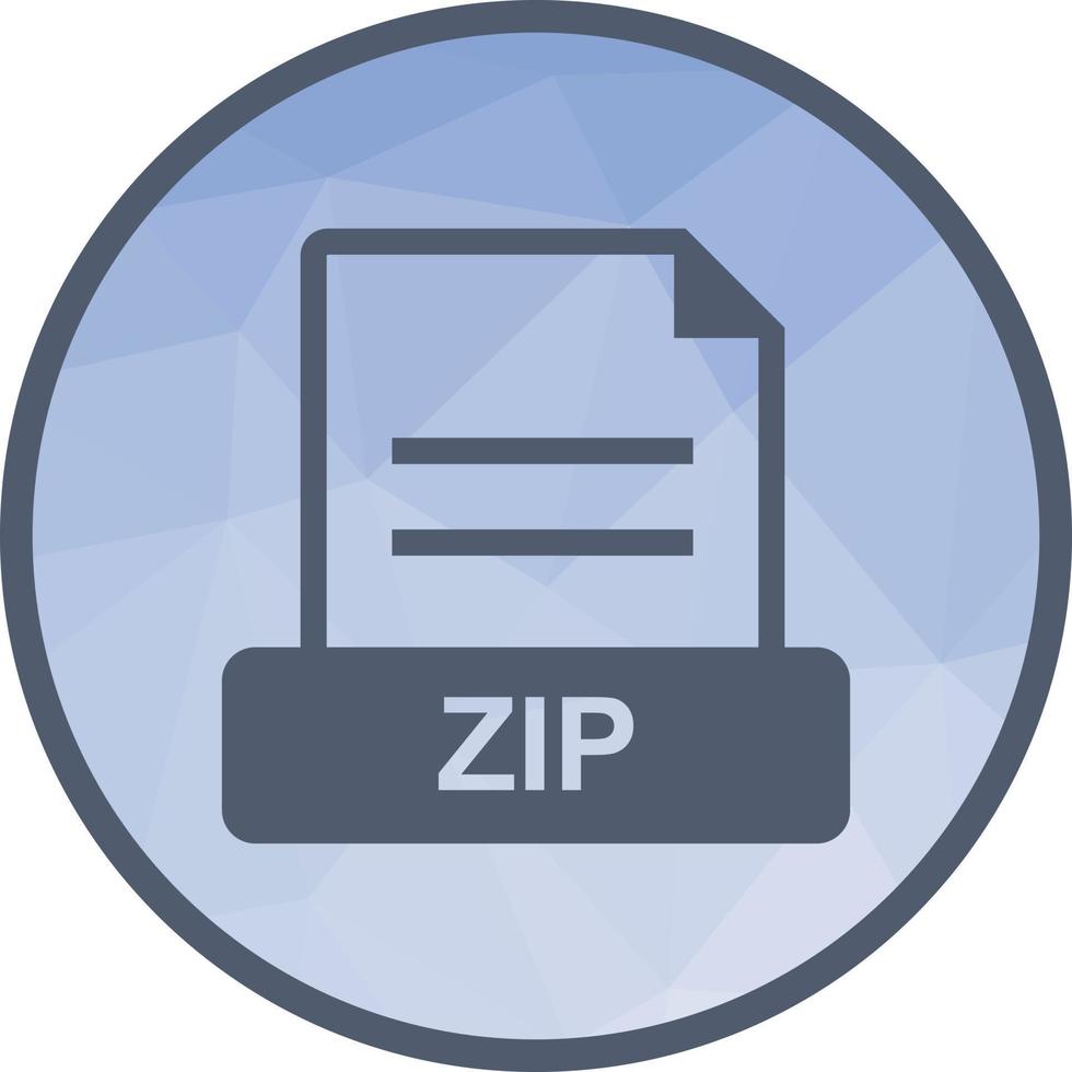 ZIP Low Poly Background Icon vector