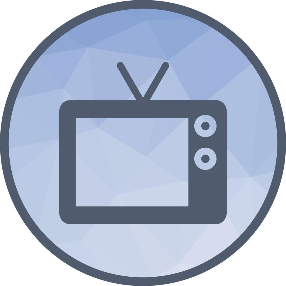 Television Low Poly Background Icon vector