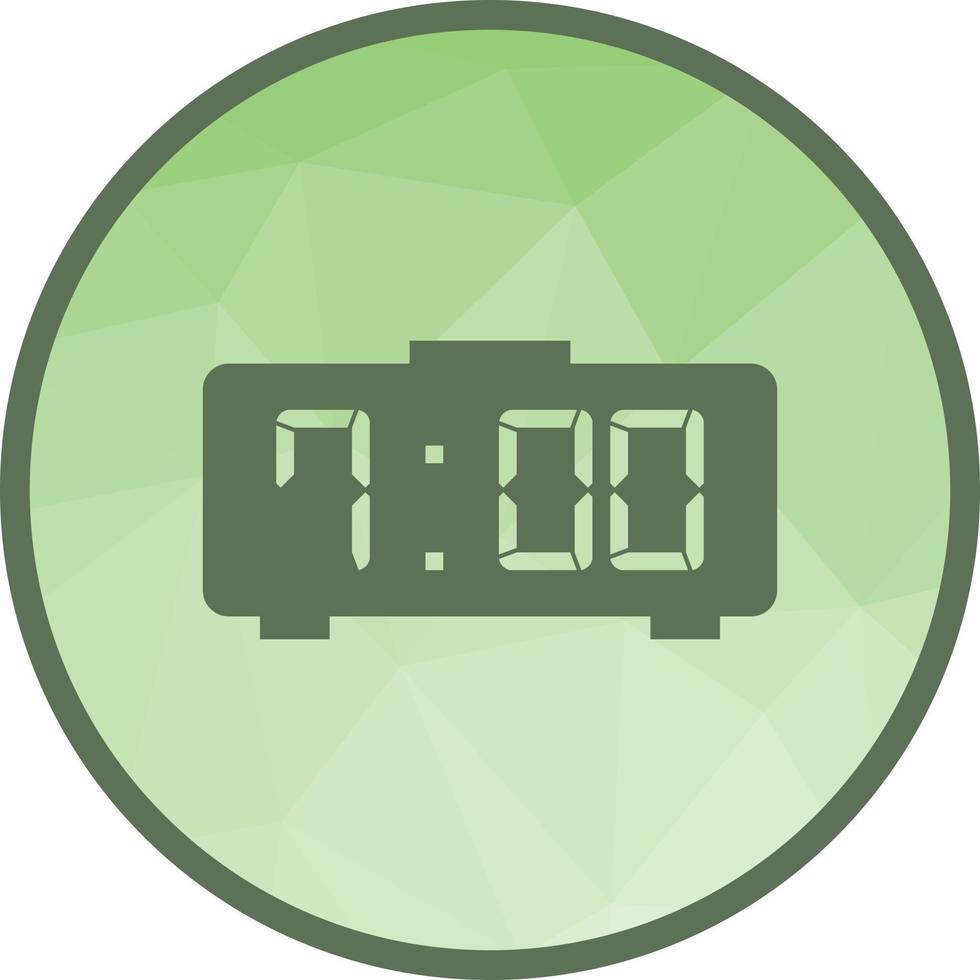 Digital Clock Low Poly Background Icon vector