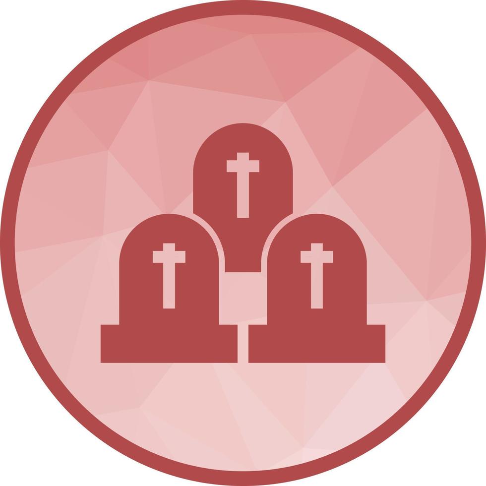 Graveyard Low Poly Background Icon vector