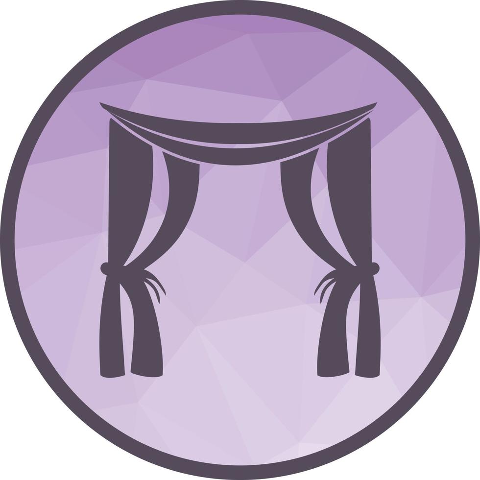 Curtains Low Poly Background Icon vector