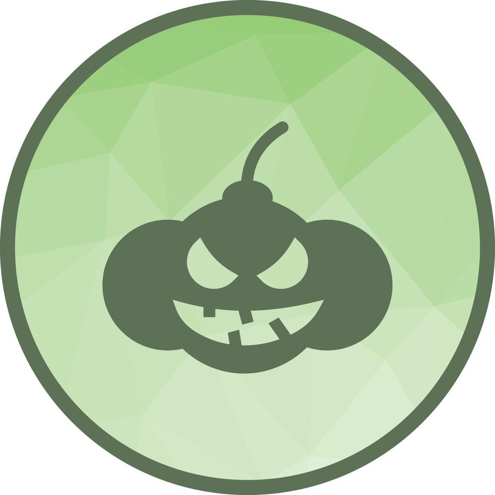 Pumpkin Low Poly Background Icon vector