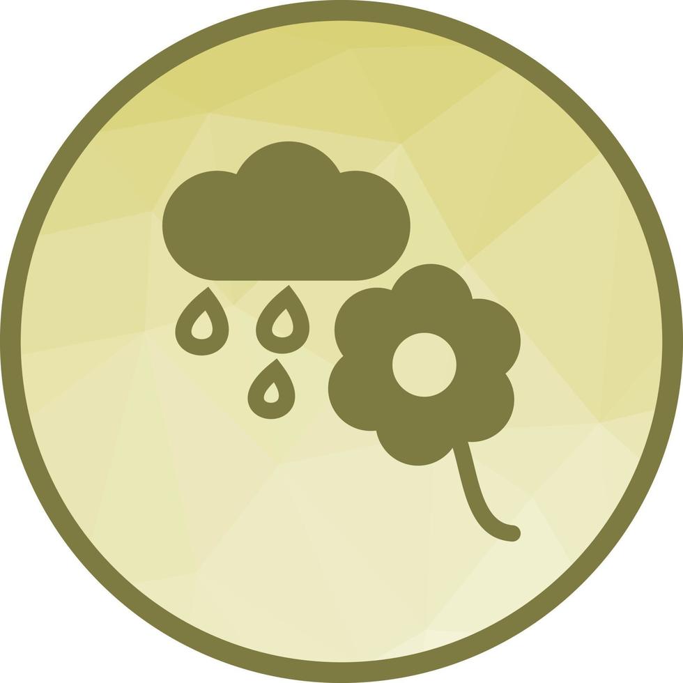 Flower with rain Low Poly Background Icon vector