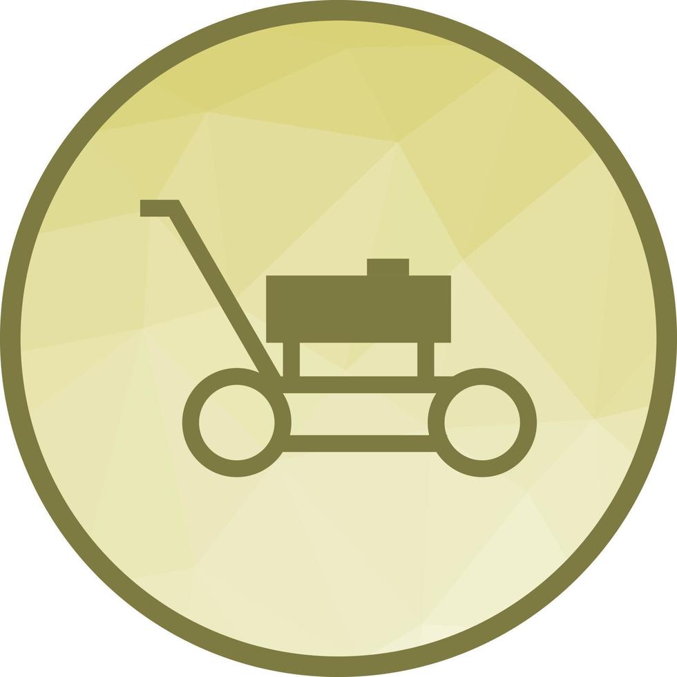 Lawn Mower Low Poly Background Icon vector
