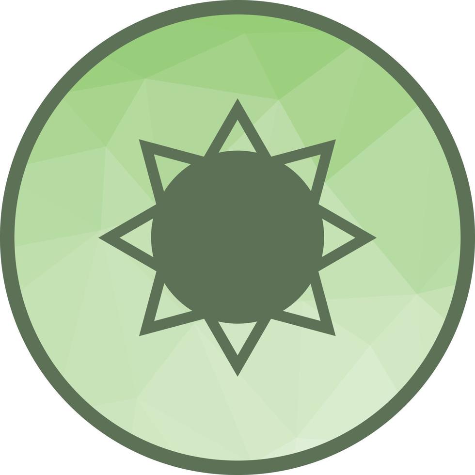 Sun II Low Poly Background Icon vector