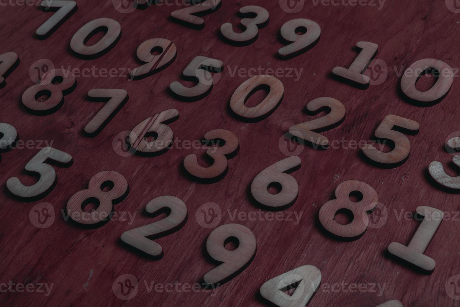 Background of numbers. from zero to nine. Numbers texture. Finance data concept. Mathematic. Seamless pattern with numbers. financial crisis concept. Business success. photo