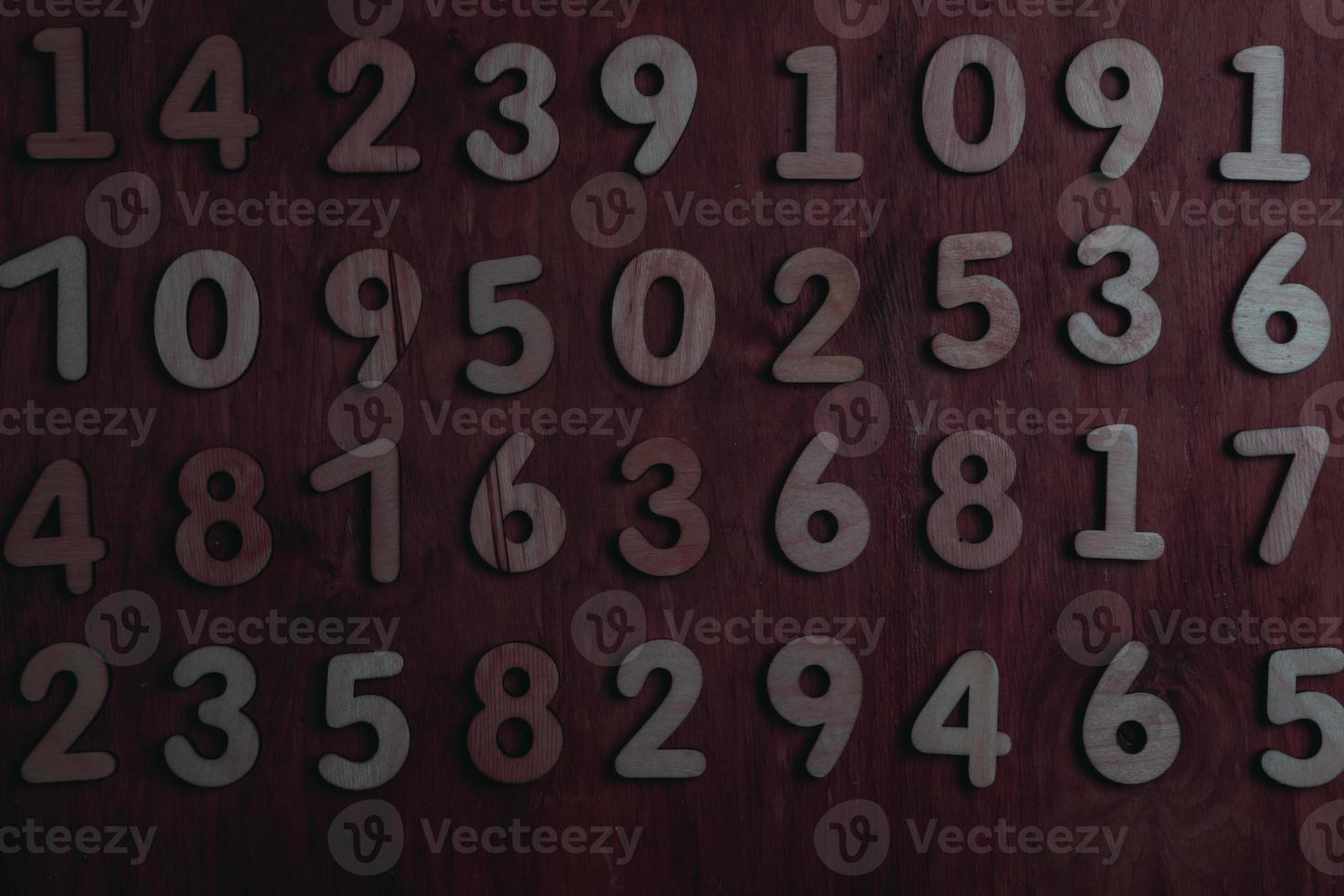 Background of numbers. from zero to nine. Numbers texture. Finance data concept. Mathematic. Seamless pattern with numbers. financial crisis concept. Business success. photo
