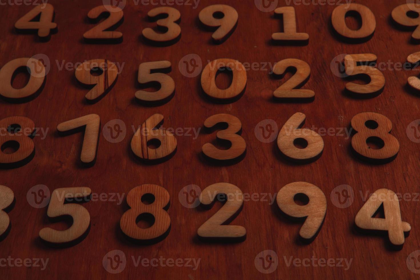 Background of numbers. from zero to nine. Numbers texture. Finance data concept. Mathematic. Seamless pattern with numbers. financial crisis concept. Business success. photo