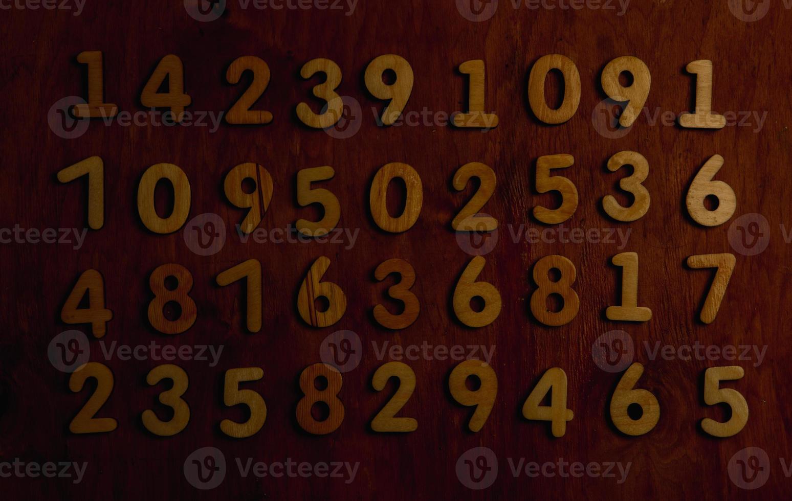 Background of numbers. from zero to nine. Numbers texture. Finance data concept. Mathematic. Seamless pattern with numbers. financial crisis concept. Business success. photo