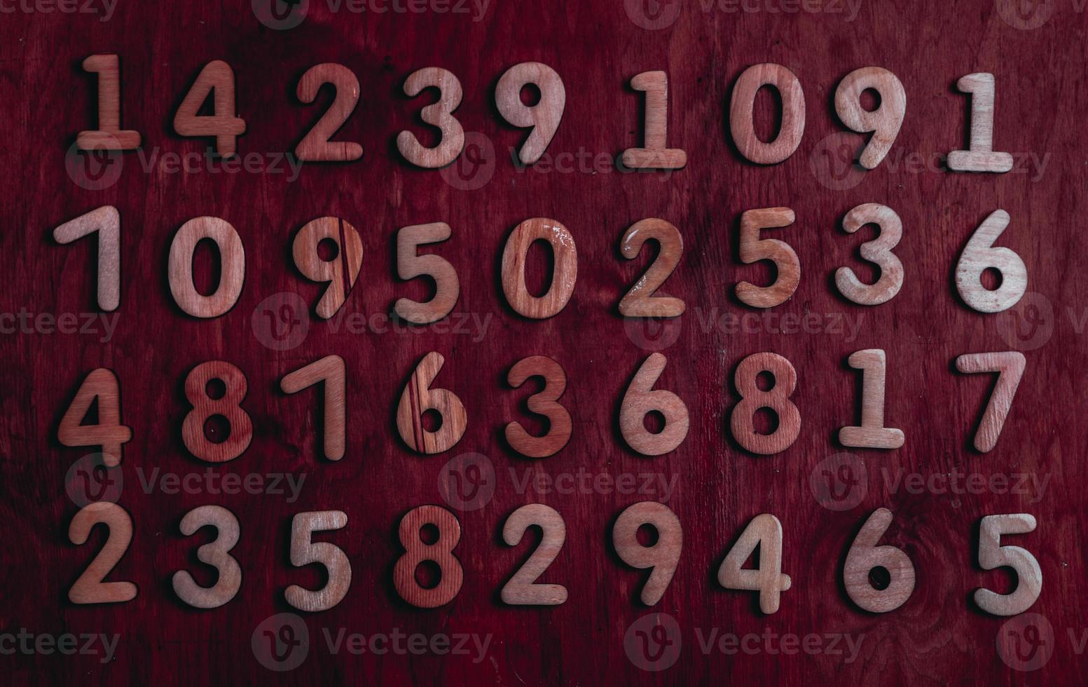 Background of numbers. from zero to nine. Numbers texture. Finance data concept. Mathematic. Seamless pattern with numbers. financial crisis concept. Business success. photo