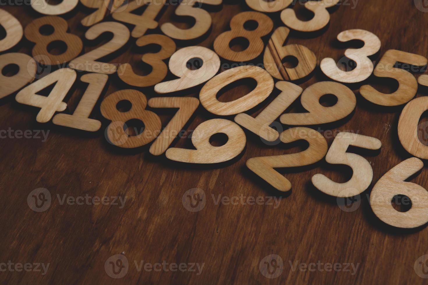 Background of numbers. from zero to nine. Numbers texture. Finance data concept. Mathematic. Seamless pattern with numbers. financial crisis concept. Business success. photo