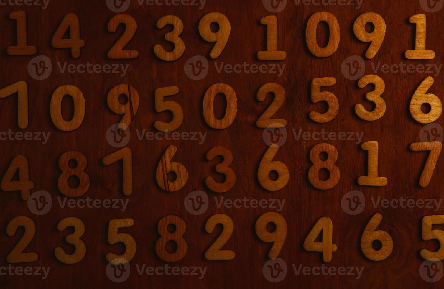 Background of numbers. from zero to nine. Numbers texture. Finance data concept. Mathematic. Seamless pattern with numbers. financial crisis concept. Business success. photo