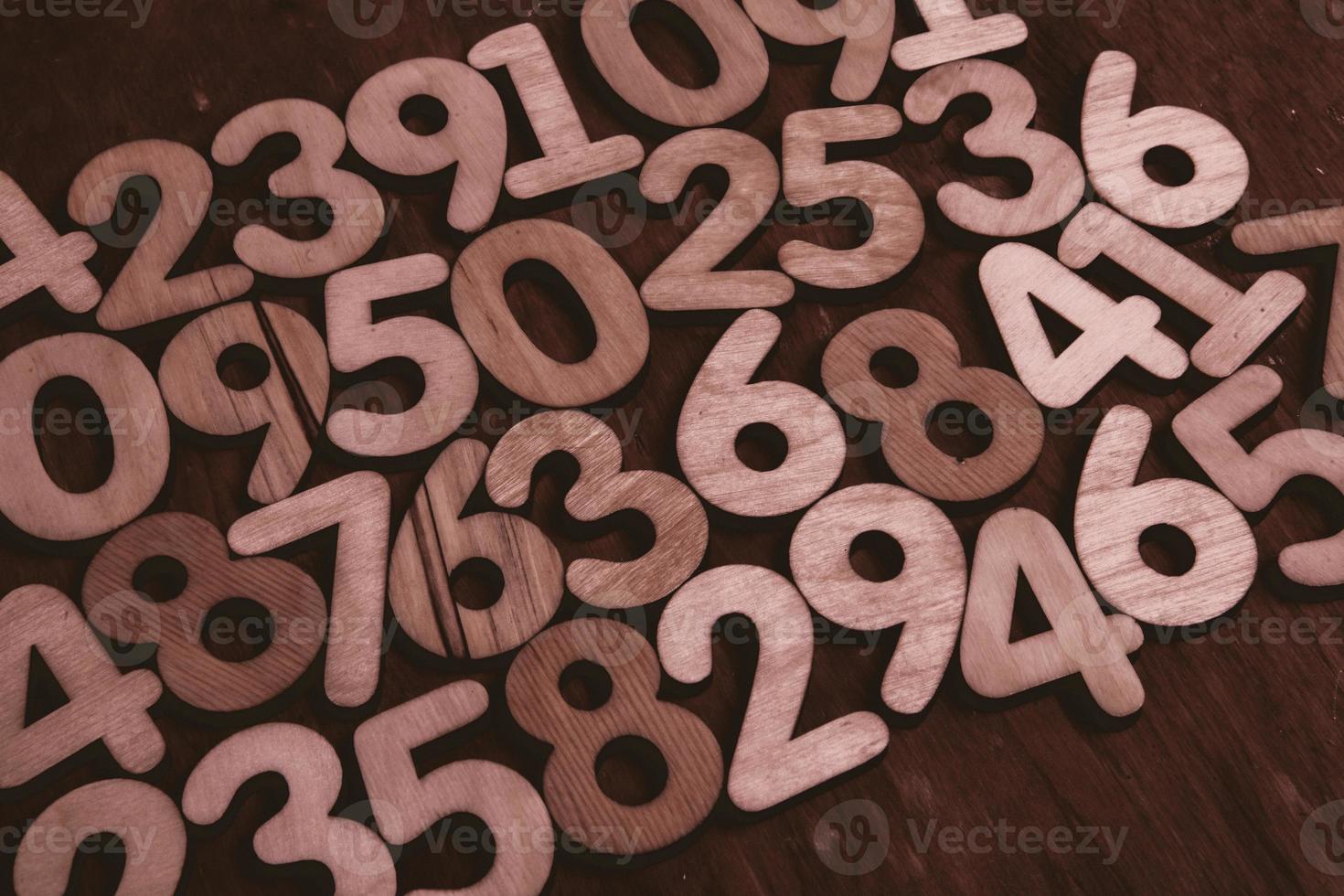 Background of numbers. from zero to nine. Numbers texture. Finance data concept. Mathematic. Seamless pattern with numbers. financial crisis concept. Business success. photo