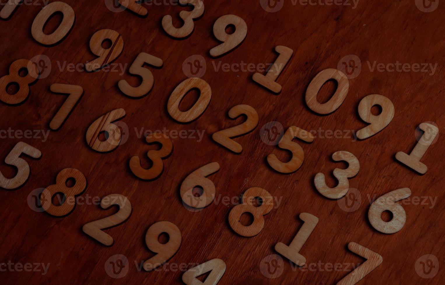 Background of numbers. from zero to nine. Numbers texture. Finance data concept. Mathematic. Seamless pattern with numbers. financial crisis concept. Business success. photo