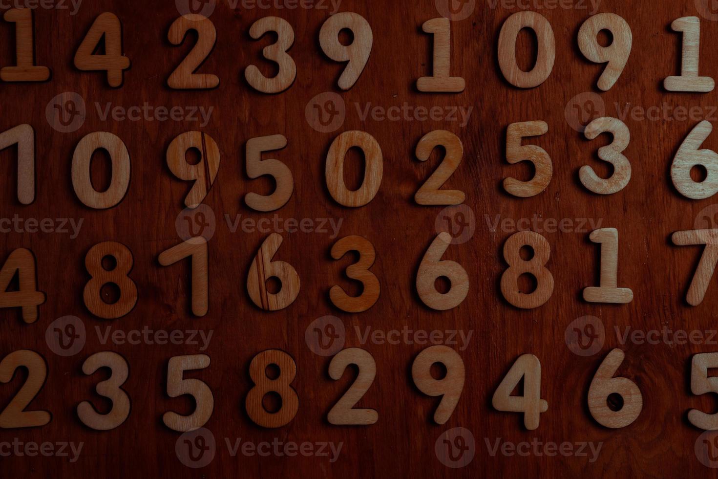 Background of numbers. from zero to nine. Numbers texture. Finance data concept. Mathematic. Seamless pattern with numbers. financial crisis concept. Business success. photo