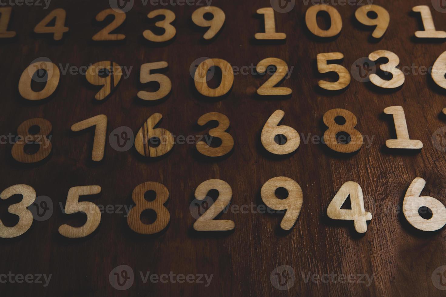 Background of numbers. from zero to nine. Numbers texture. Finance data concept. Mathematic. Seamless pattern with numbers. financial crisis concept. Business success. photo
