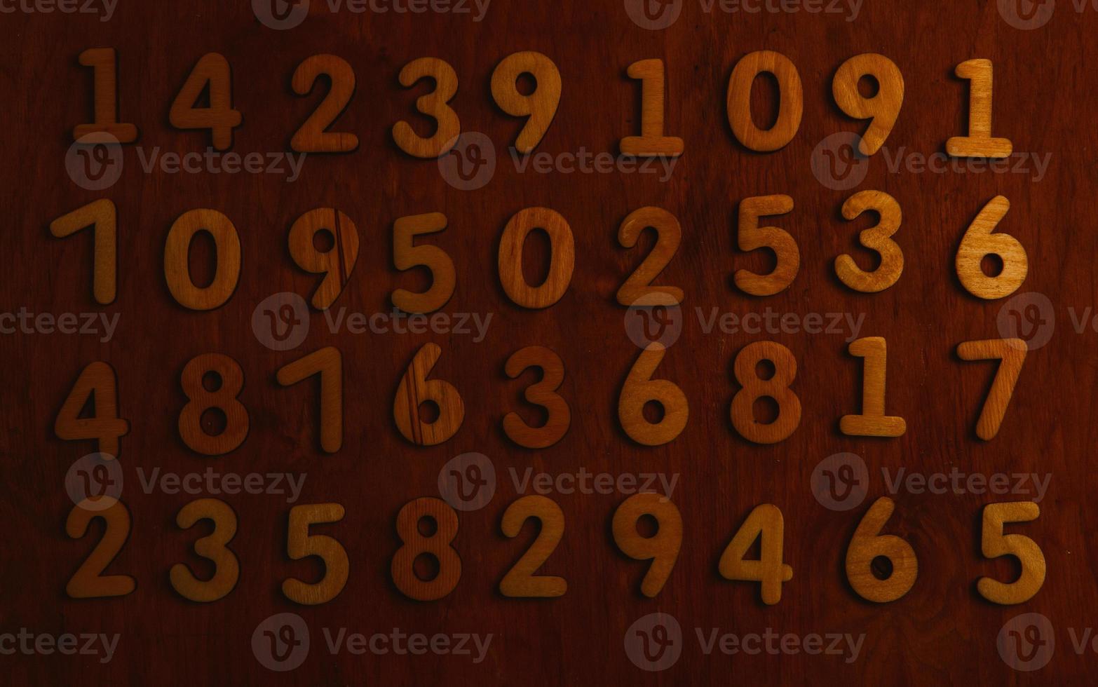 Background of numbers. from zero to nine. Numbers texture. Finance data concept. Mathematic. Seamless pattern with numbers. financial crisis concept. Business success. photo