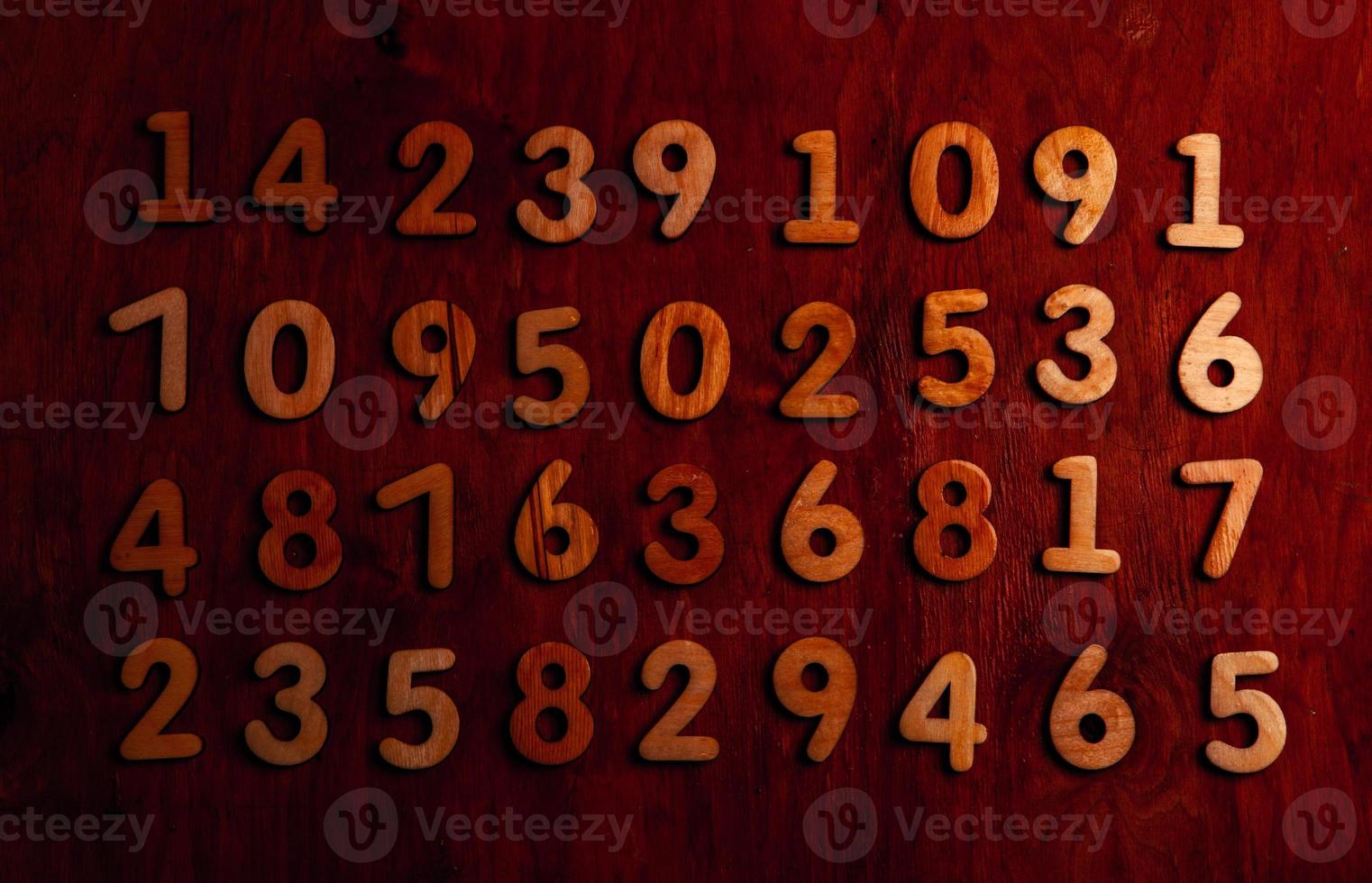 Background of numbers. from zero to nine. Numbers texture. Finance data concept. Mathematic. Seamless pattern with numbers. financial crisis concept. Business success. photo
