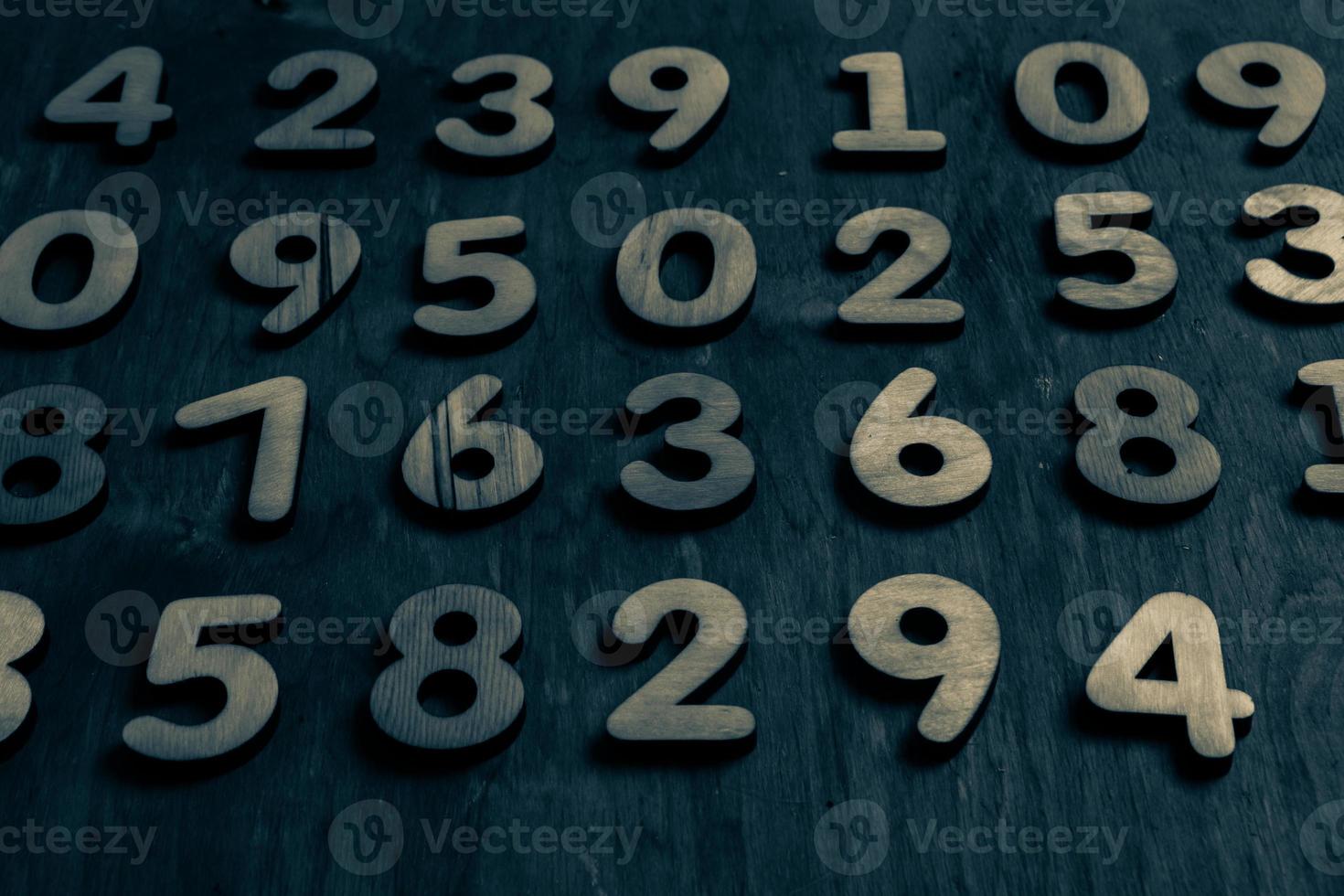 Background of numbers. from zero to nine. Numbers texture. Finance data concept. Mathematic. Seamless pattern with numbers. financial crisis concept. Business success. photo