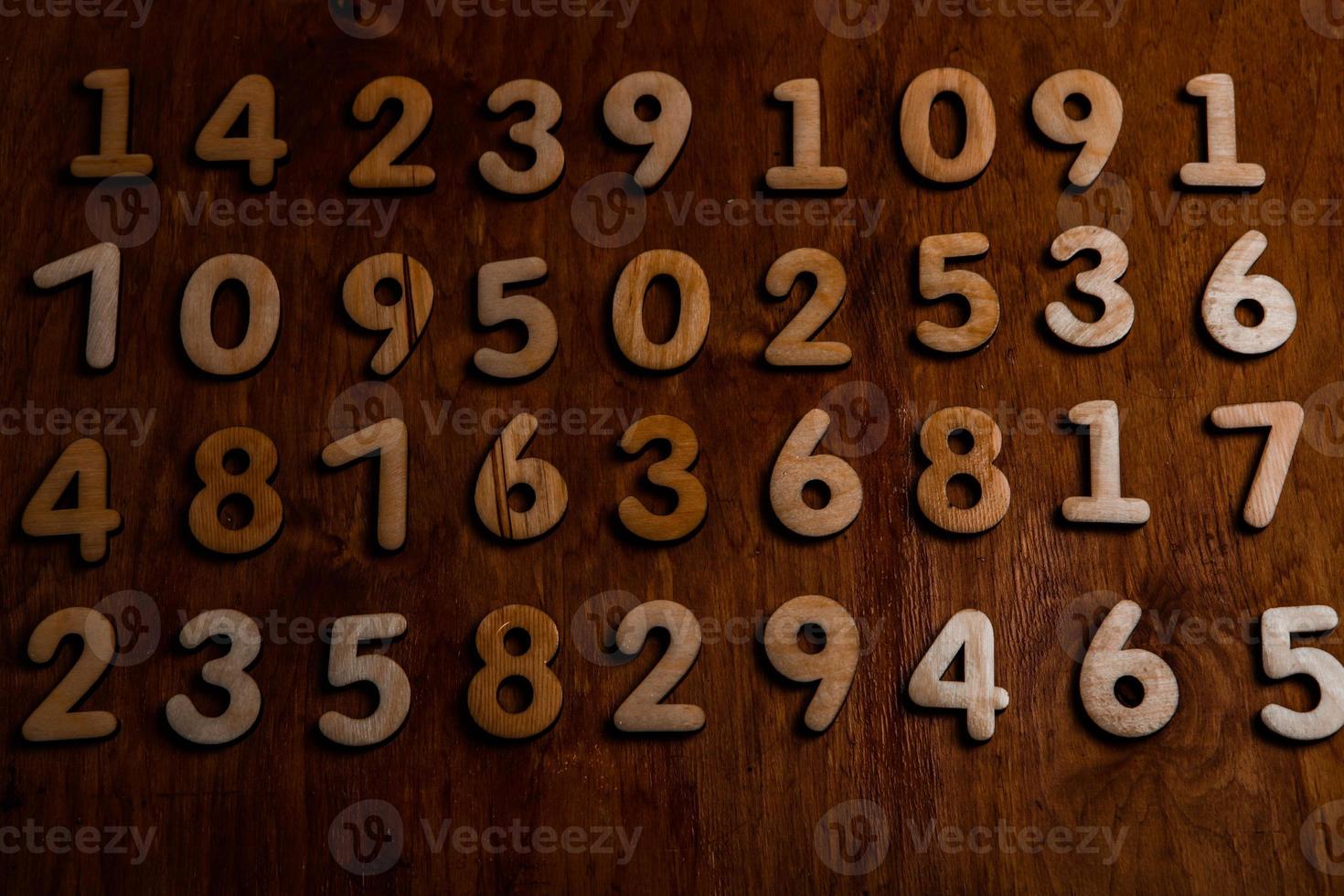 Background of numbers. from zero to nine. Numbers texture. Finance data concept. Mathematic. Seamless pattern with numbers. financial crisis concept. Business success. photo