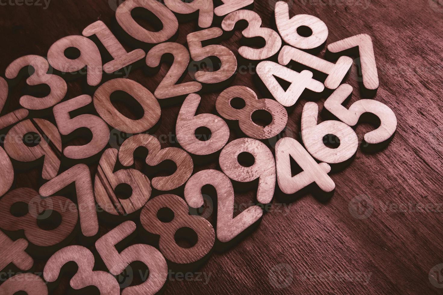 Background of numbers. from zero to nine. Numbers texture. Finance data concept. Mathematic. Seamless pattern with numbers. financial crisis concept. Business success. photo
