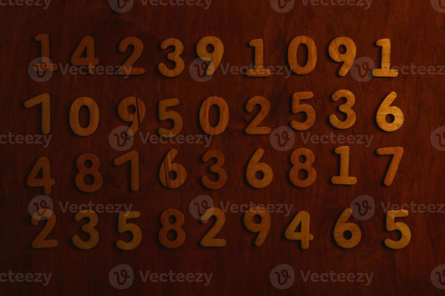 Background of numbers. from zero to nine. Numbers texture. Finance data concept. Mathematic. Seamless pattern with numbers. financial crisis concept. Business success. photo