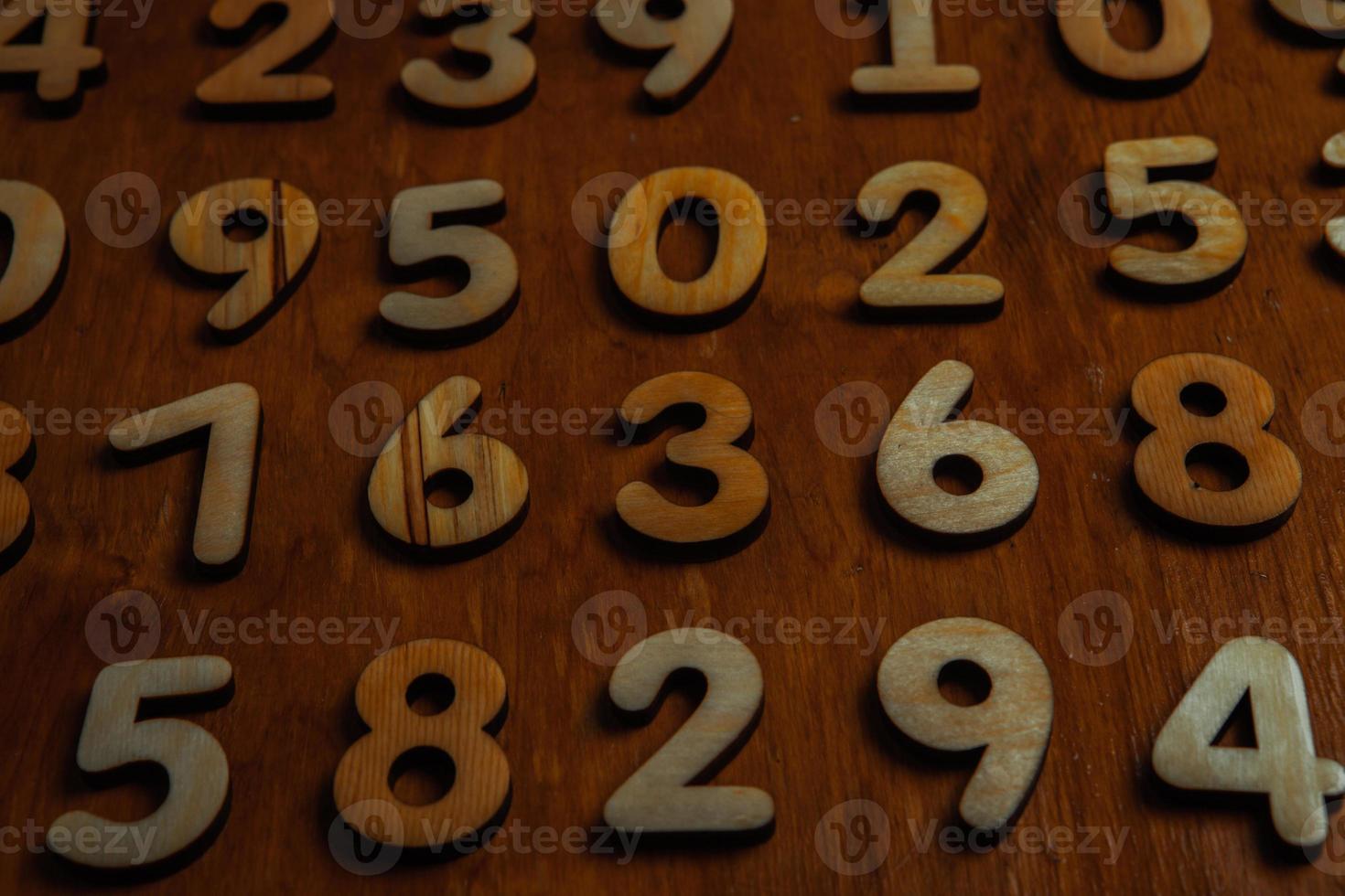 Background of numbers. from zero to nine. Numbers texture. Finance data concept. Mathematic. Seamless pattern with numbers. financial crisis concept. Business success. photo