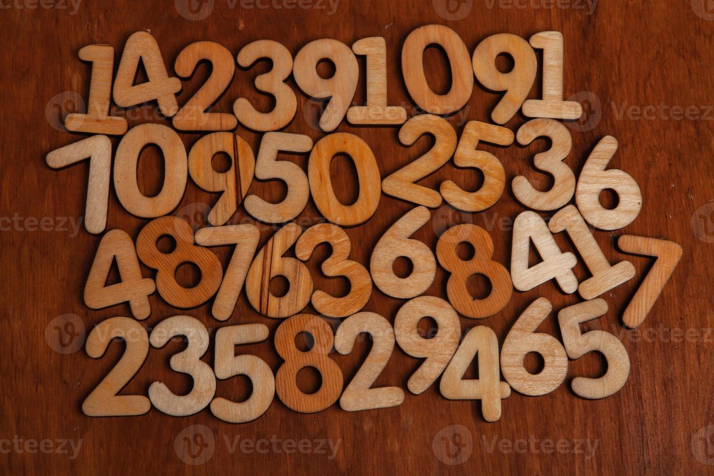 Background of numbers. from zero to nine. Numbers texture. Finance data concept. Mathematic. Seamless pattern with numbers. financial crisis concept. Business success. photo