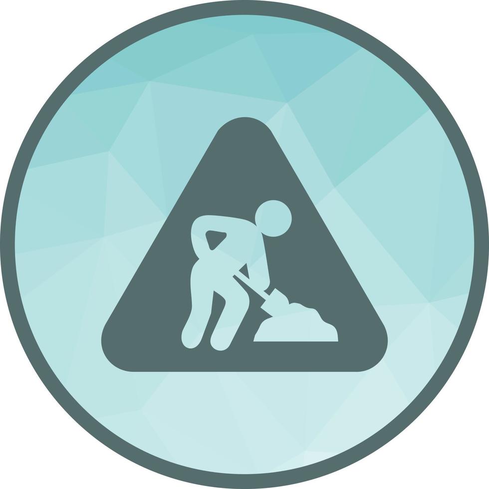 Construction sign Low Poly Background Icon vector