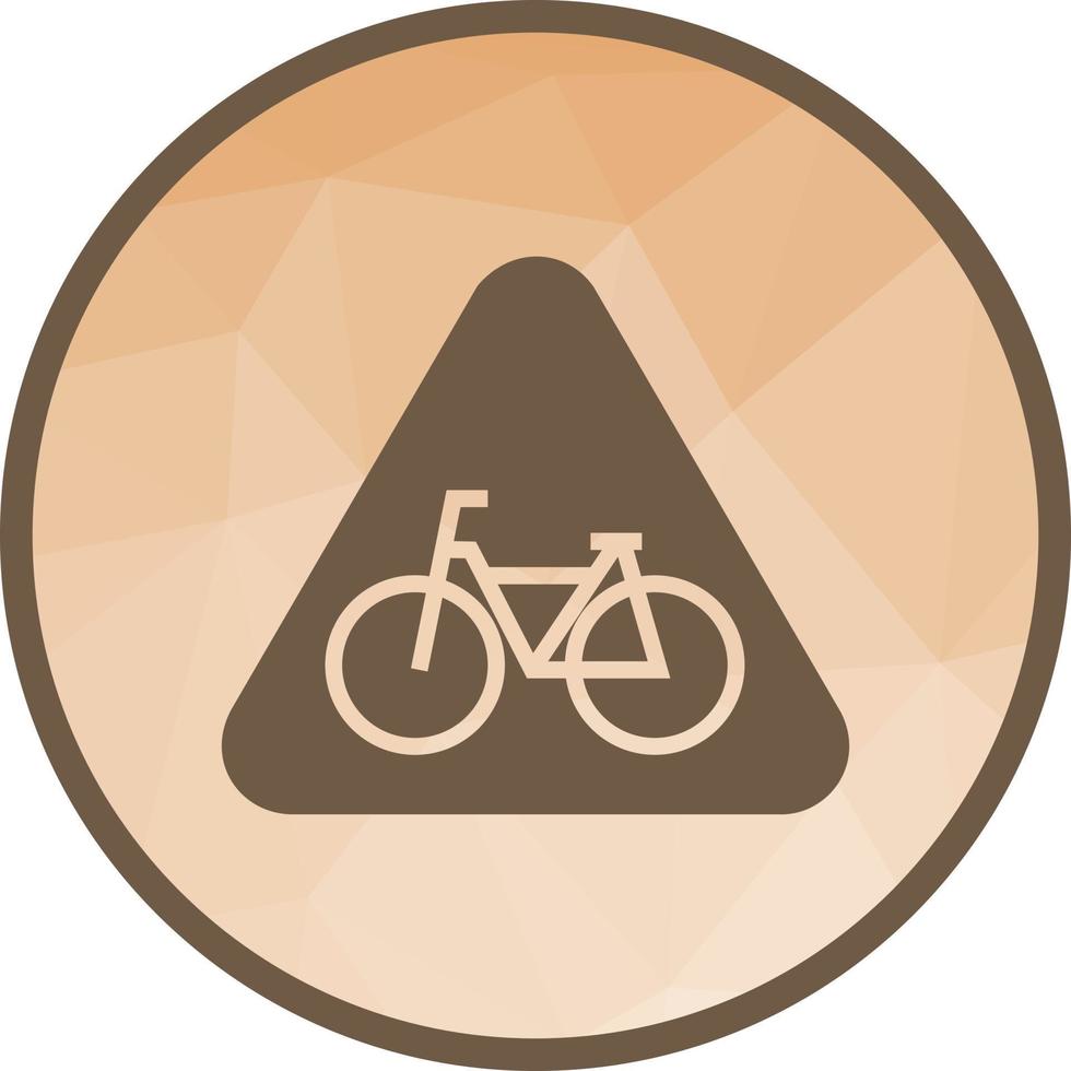 Cycle Stand sign Low Poly Background Icon vector