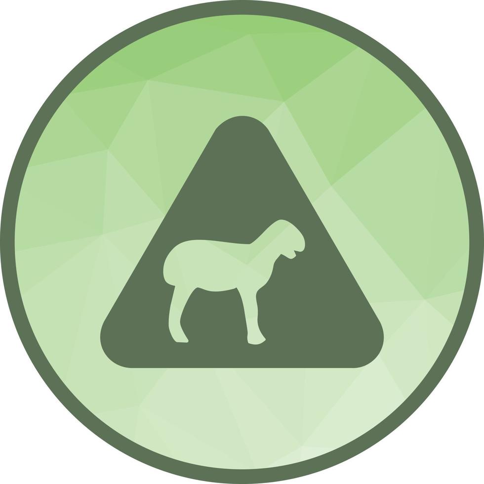 Animal sign I Low Poly Background Icon vector