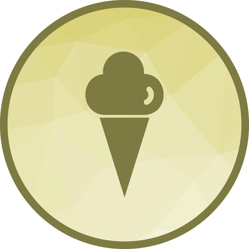 Cone icecream Low Poly Background Icon vector