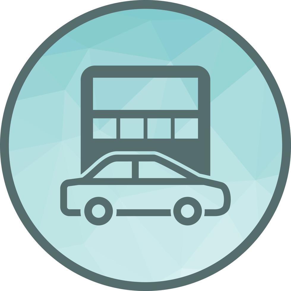 Car Calculation Low Poly Background Icon vector