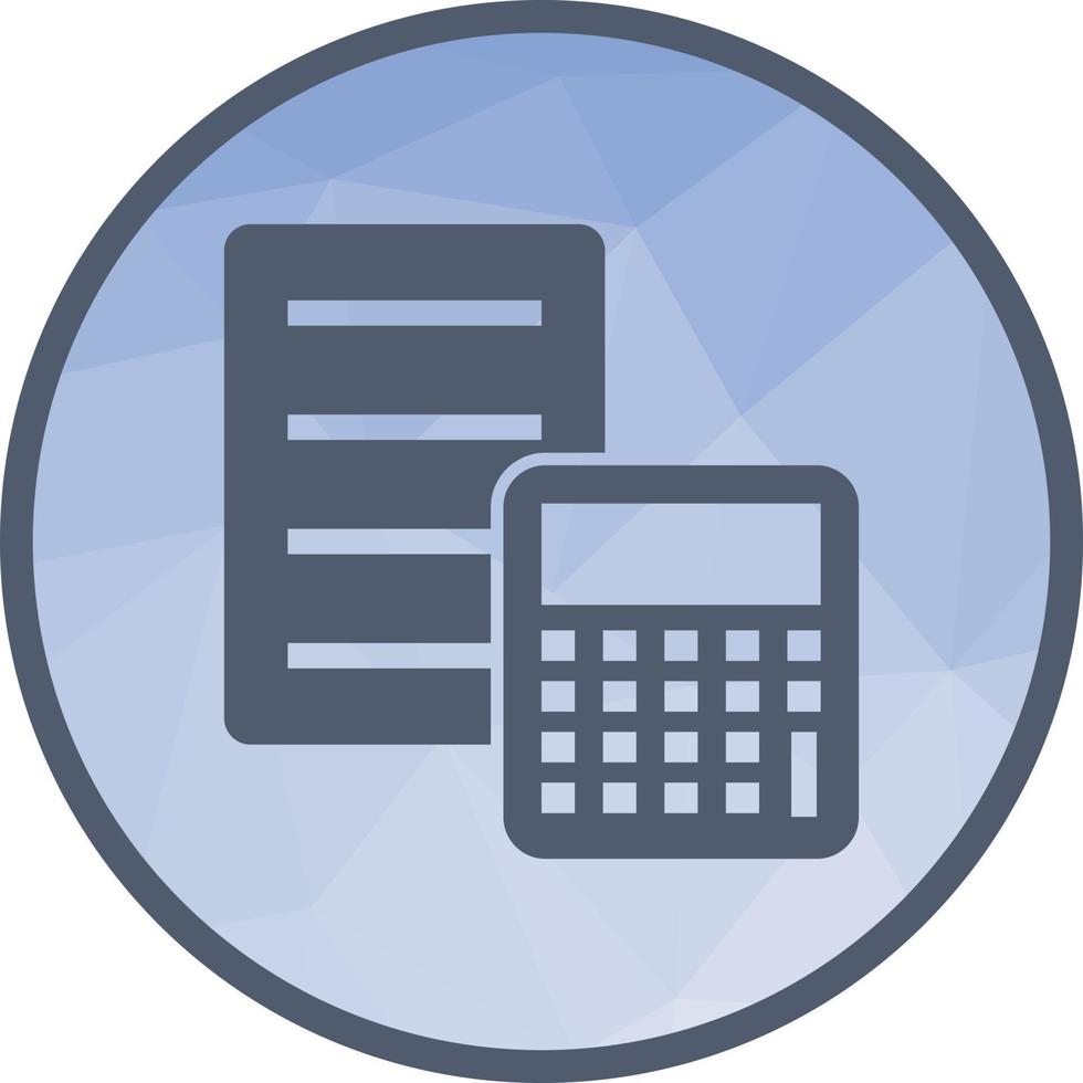 Documented Calculation Low Poly Background Icon vector