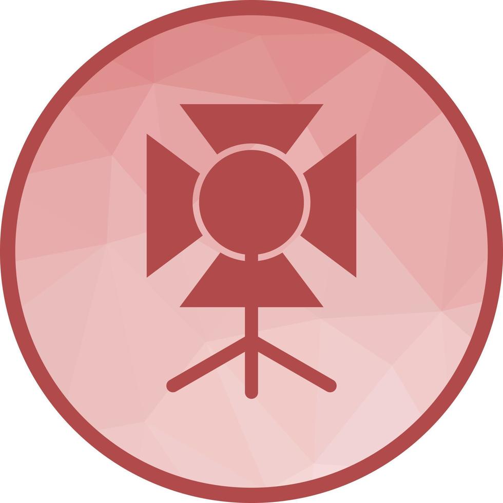 Old Camera Low Poly Background Icon vector