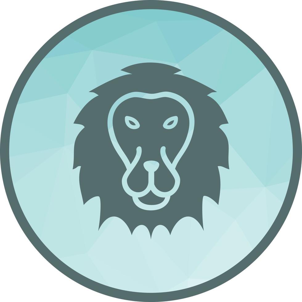 Lion Face Low Poly Background Icon vector