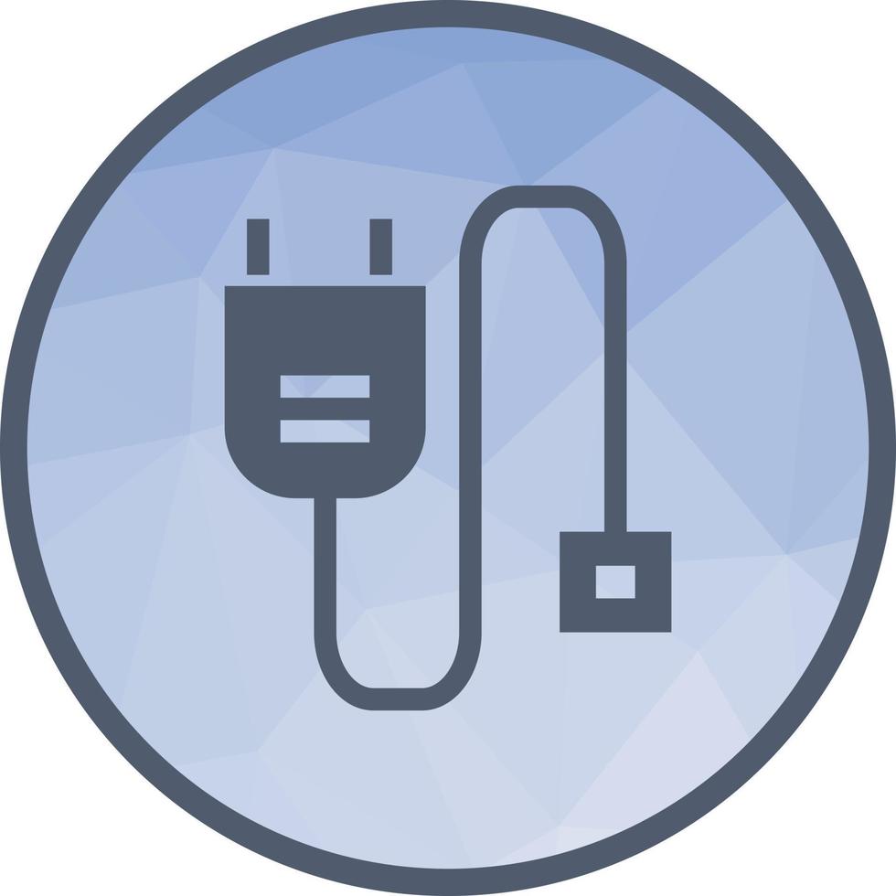 Power Cable Low Poly Background Icon vector