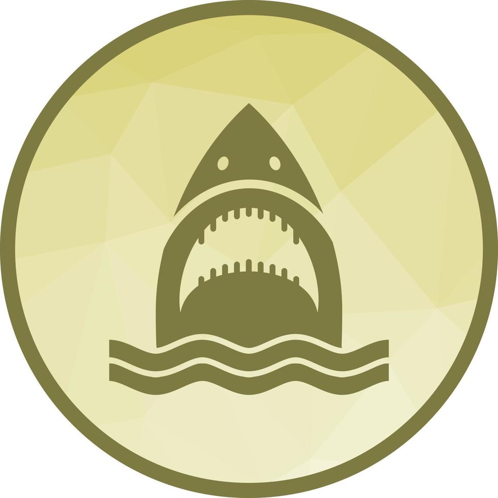 Shark Face Low Poly Background Icon vector