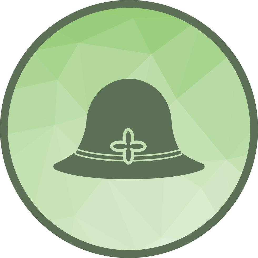 Hat VI Low Poly Background Icon vector
