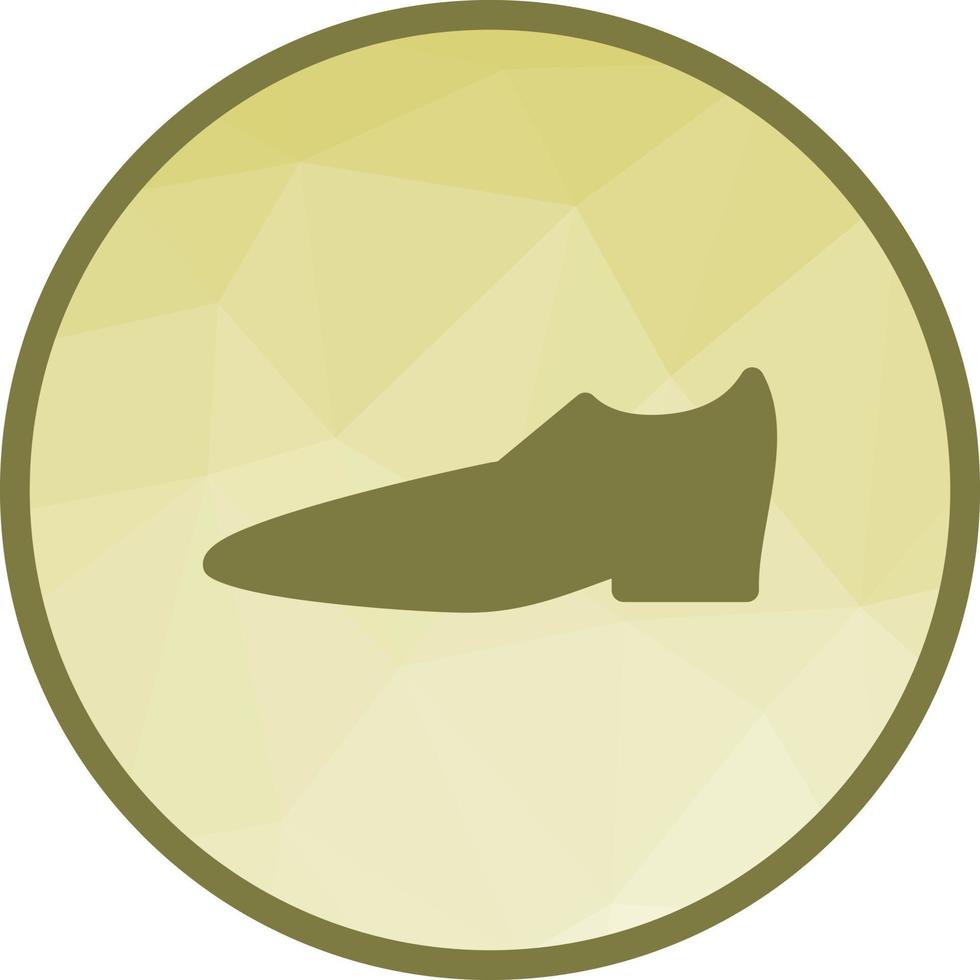 mocasines de hombre icono de fondo de baja poli vector